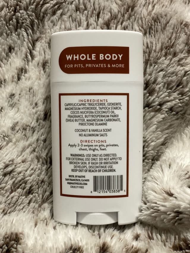 NATIVE Jasmine & Cedar Deodorant review photo by tily