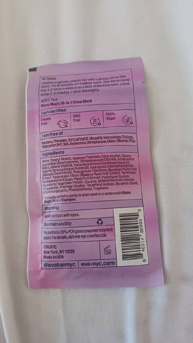 Eva NYC Mane Magic 10-in-1 Shine Mask review photo by RoArtioli