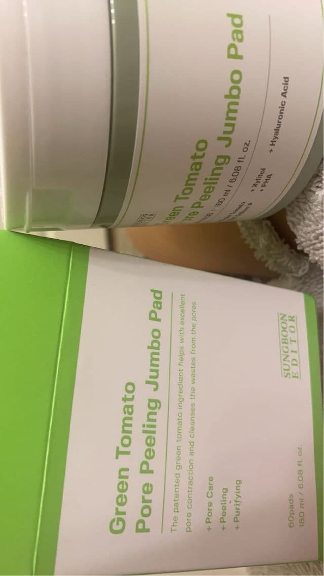 Sungboon Editor Green Tomato Pore Peeling Jumbo Pad review photo by ksade