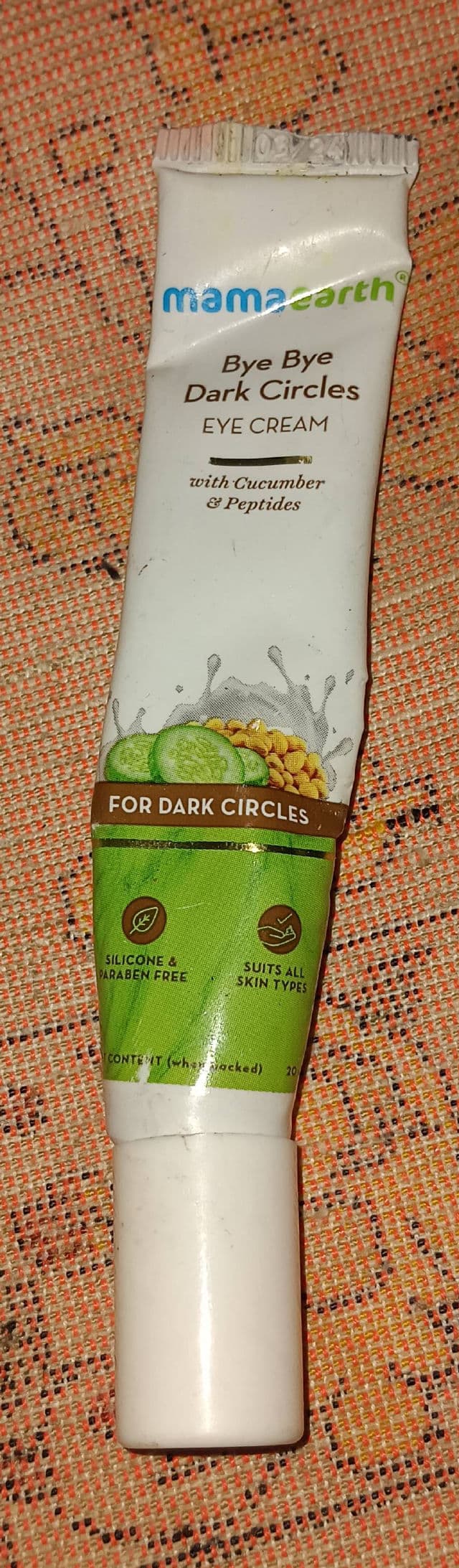 Mamaearth Bye Bye Dark Circles Eye Cream review photo by sararizfa