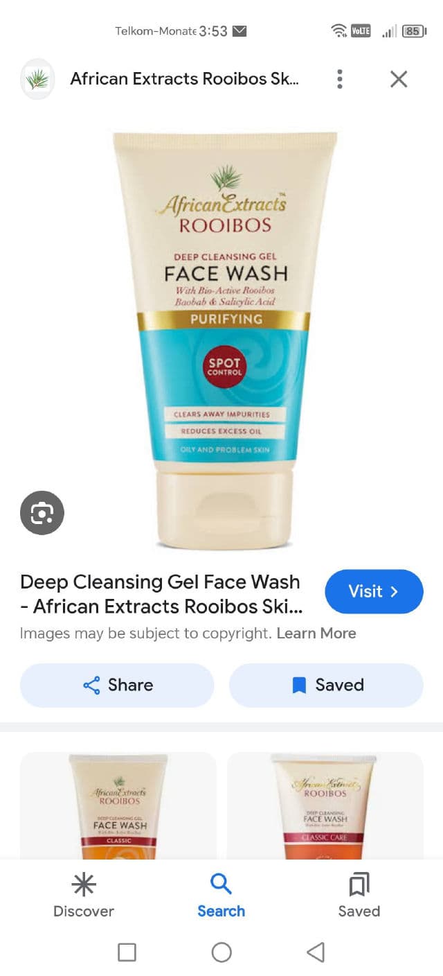 African Extracts Rooibos Purifying Face Wash review photo by chloehope