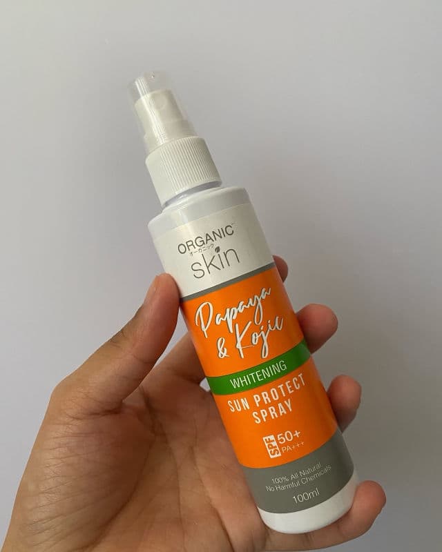 Organic Skin Japan Papaya & Kojic Whitening Sun Protect Spray SPF50+ PA+++ review photo by Lorieeme21