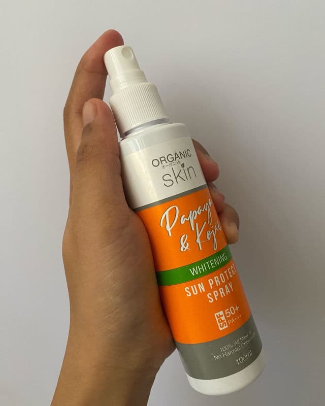 Organic Skin Japan Papaya & Kojic Whitening Sun Protect Spray SPF50+ PA+++ review photo by Lorieeme21