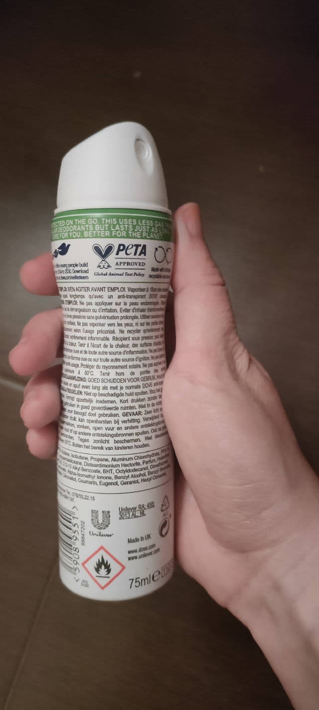 Dove Original Antiperspirant Deodorant Spray review photo by Educando