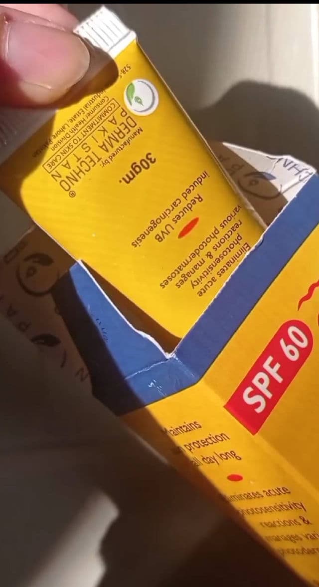 DERMA Techno Pakistan U-Veil Forte SPF-60 Sunscreen Cream review photo by Shbie