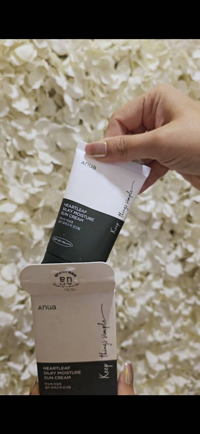 ANUA Heartleaf Silky Moisture Sun Cream SPF 50+ PA++++ review photo by Faryal615