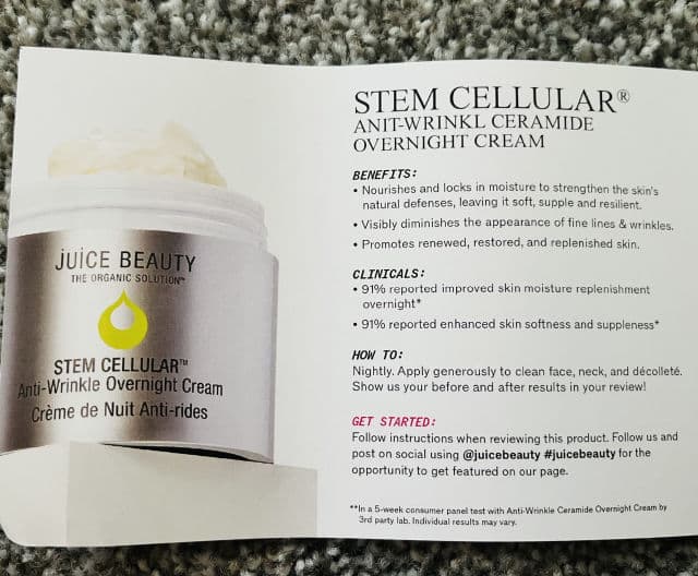 Juice Beauty STEM CELLULAR Anti-Wrinkle Overnight Cream review photo by SunShine11