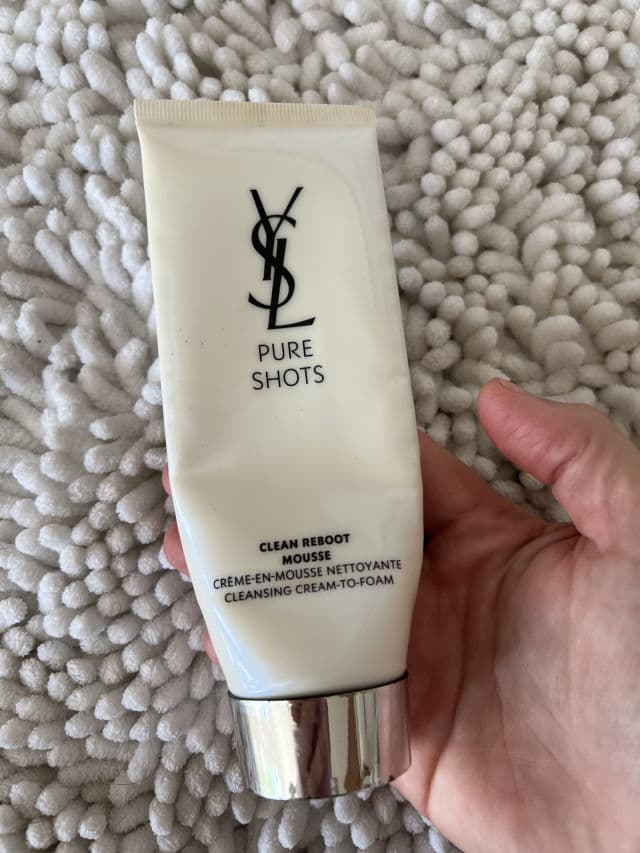 YSL Beauty Pure Shots Clean Reboot Mousse Cleanser review photo by deeg