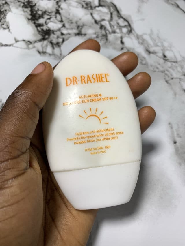 Dr.Rashel Anti-Aging & Moisture Sun Cream SPF60++ review photo by Adetomiwa