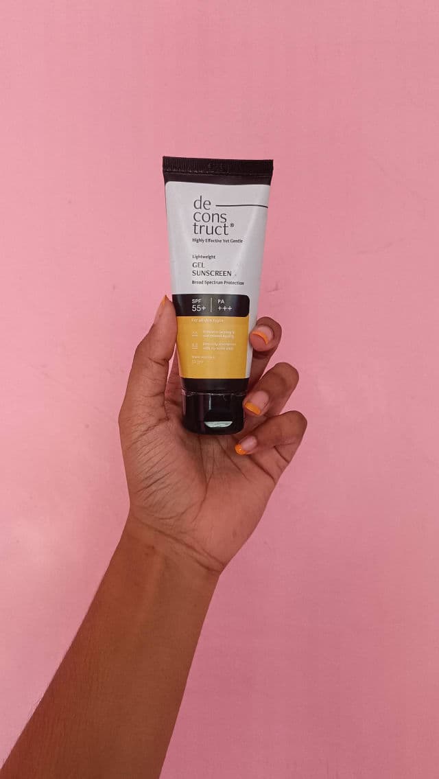 Deconstruct Gel Sunscreen SPF55+ PA+++  review photo by shravanika