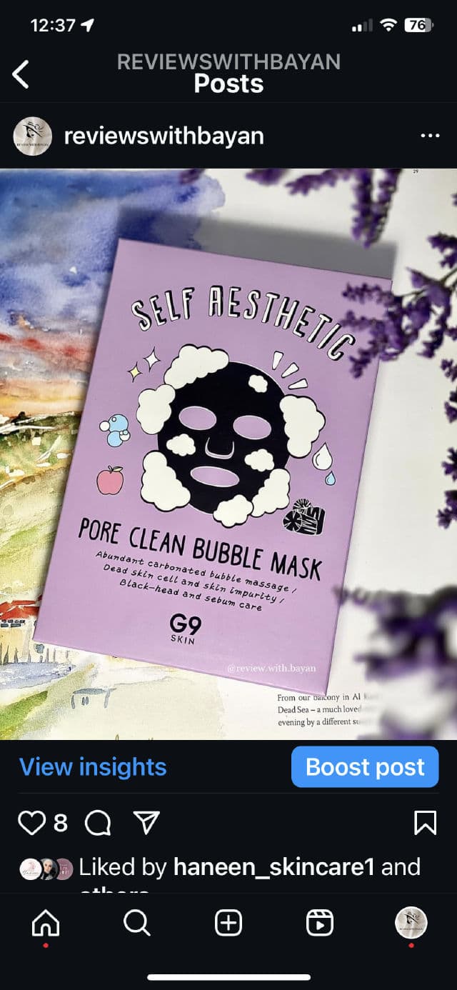 G9 SKIN Self Aesthetic Pore Clean Bubble Mask review photo by reviewsbayan