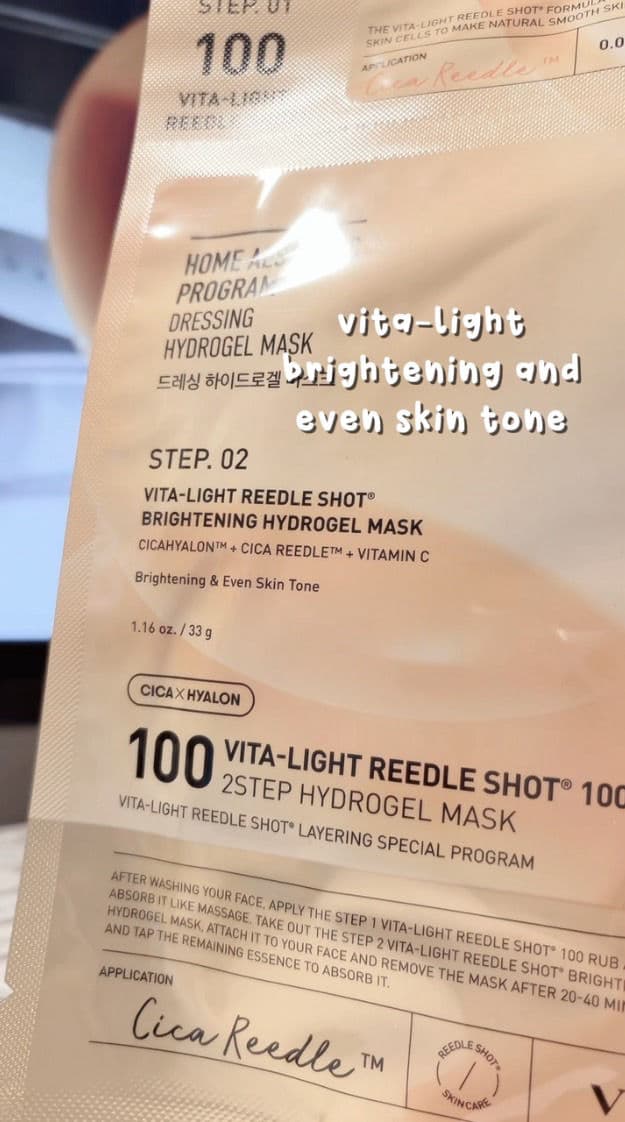 VT COSMETICS Vita-Light Reedle Shot 100 2-Step Hydrogel Mask review photo by rinsters