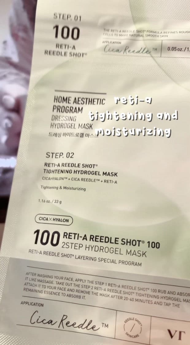 VT COSMETICS Reti-A Reedle Shot 100 2-Step Hydrogel Mask review photo by rinsters
