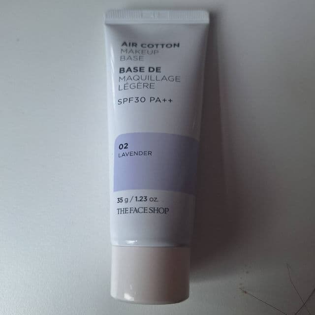 THE FACE SHOP Air Cotton Makeup Base SPF30 PA++ (02 Lavender) review photo by yuki0908