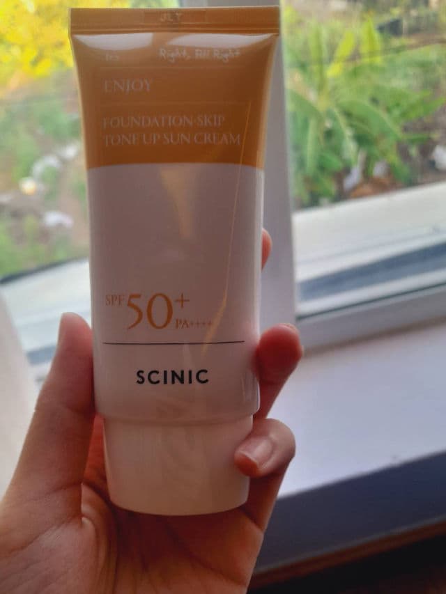 SCINIC Enjoy Foundation-Skip Tone Up Sun Cream SPF 50+ PA++++ review photo by klinhnguyen