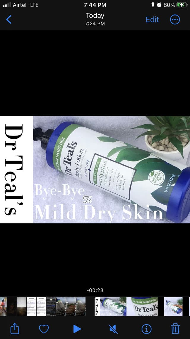 Dr Teal's Body Lotion Rejuvenating Eucalyptus & Spearmint	 review photo by stelz