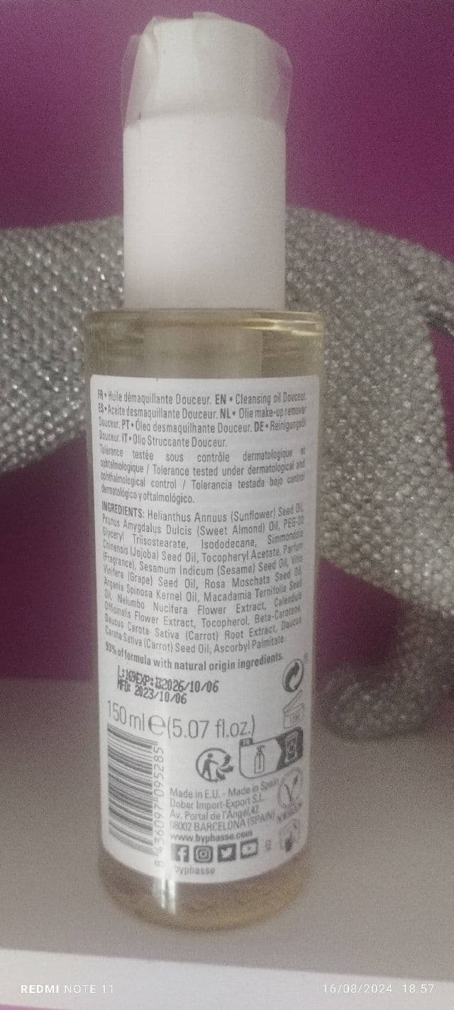Byphasse Douceur Cleansing Oil review photo by puris