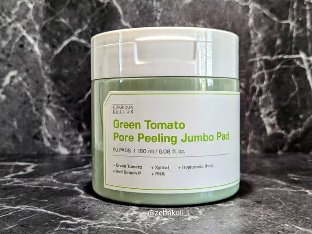 Sungboon Editor Green Tomato Pore Peeling Jumbo Pad review photo by Zeba