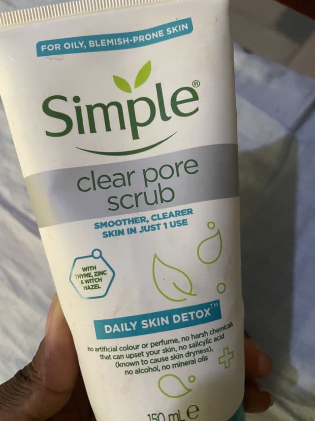 Simple Daily Skin Detox Pore Polishing Face Scrub review photo by Azeezahh