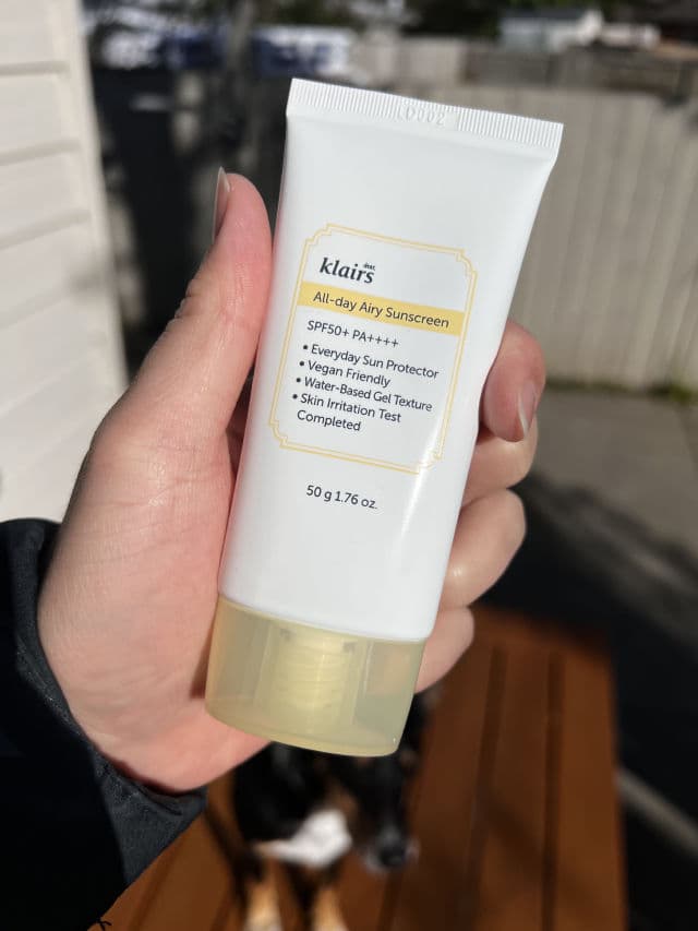 Dear, Klairs All-day Airy Sunscreen SPF50+ PA++++ review photo by Nick