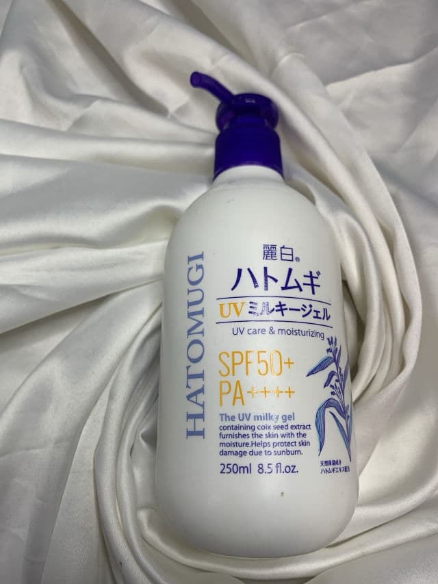Kumano Cosmetics Reihaku Hatomugi UV Milky Gel SPF 50 review photo by Meldy