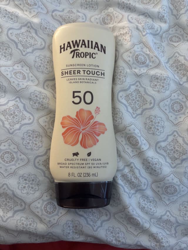 Hawaiian Tropic Sheer Touch Lotion Sunscreen Broad Spectrum SPF 50 review photo by pinkrasbrry