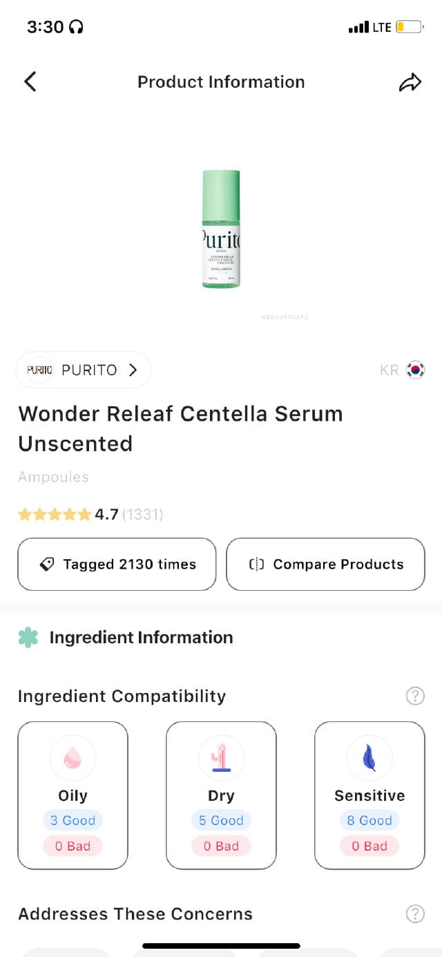 PURITO Wonder Releaf Centella Serum Unscented review photo by aesungg