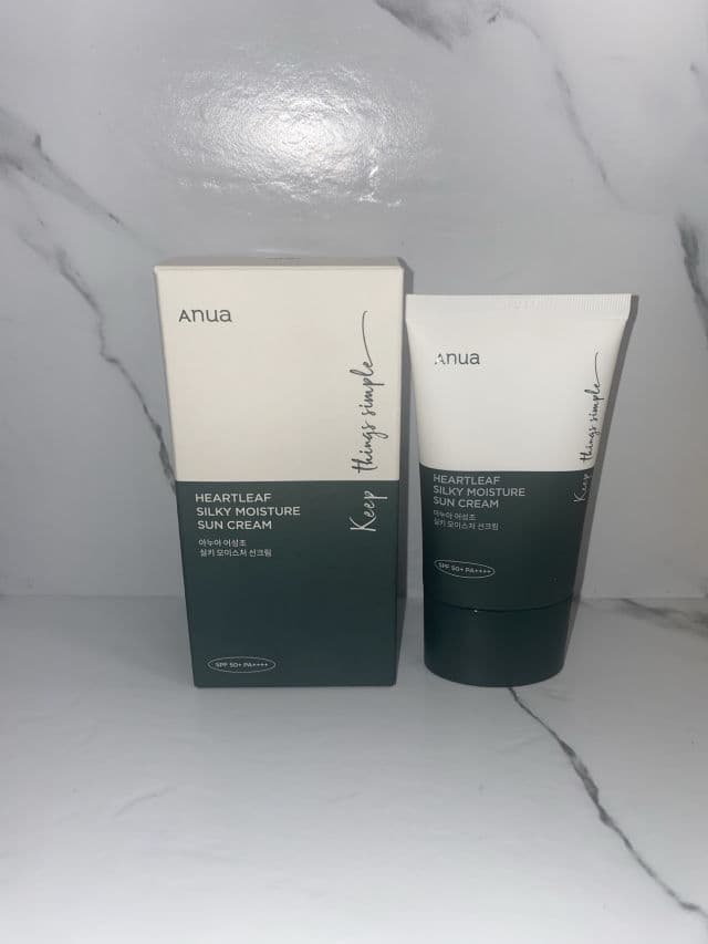ANUA Heartleaf Silky Moisture Sun Cream SPF 50+ PA++++ review photo by Mariam