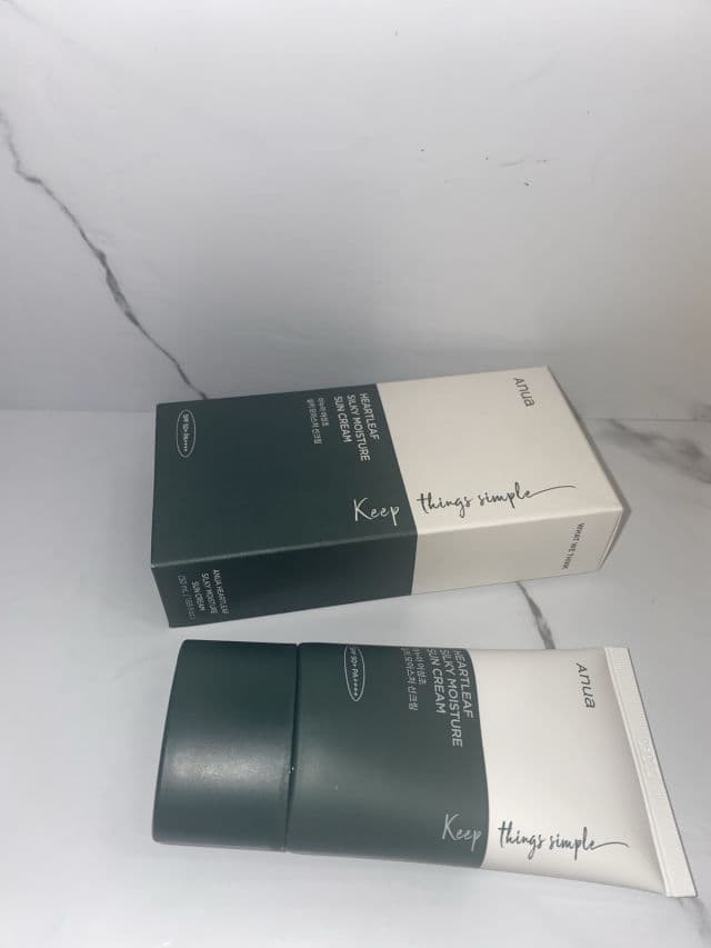 ANUA Heartleaf Silky Moisture Sun Cream SPF 50+ PA++++ review photo by Mariam