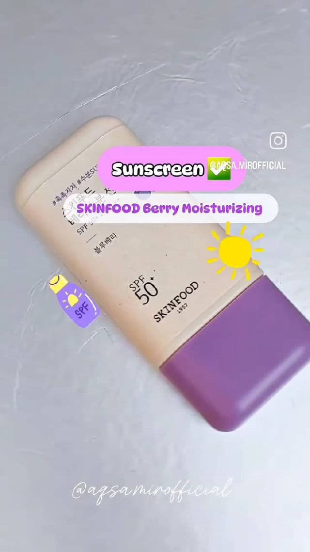 SKINFOOD Berry Moisturizing Sun Cream SPF50+ PA++++ review photo by AqsaMir