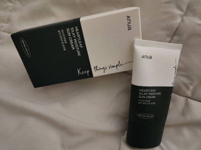 ANUA Heartleaf Silky Moisture Sun Cream SPF 50+ PA++++ review photo by ladyluv