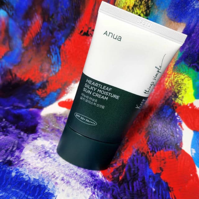 ANUA Heartleaf Silky Moisture Sun Cream SPF 50+ PA++++ review photo by TeejayTries