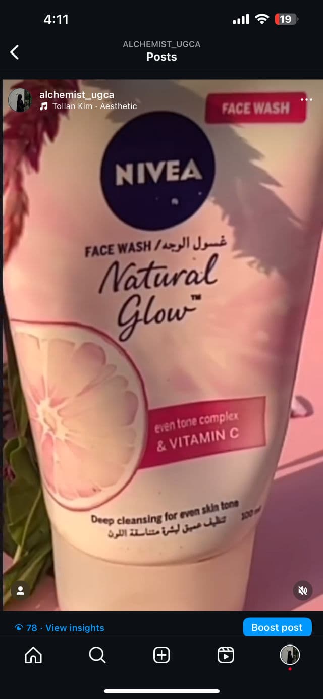 Nivea Natural Fairness Cleansing Face Wash review photo by alchemist