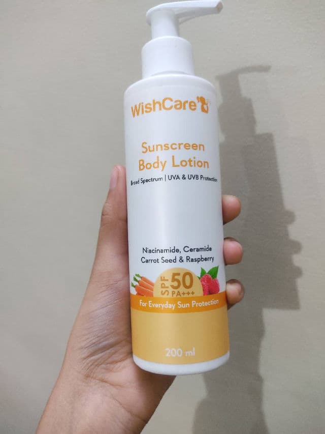 WishCare SPF 50 Sunscreen Body Lotion PA+++ review photo by sadiyaa