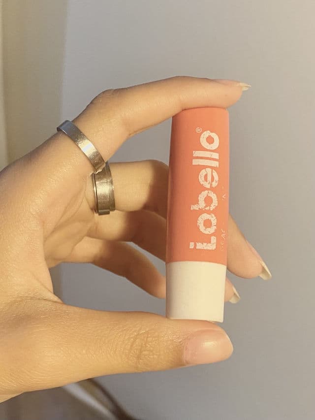 Labello Peach Shine Lip Balm	 review photo by wafflefries