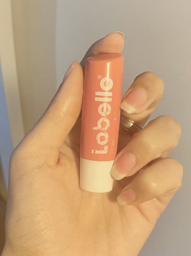 Labello Peach Shine Lip Balm	 review photo by wafflefries