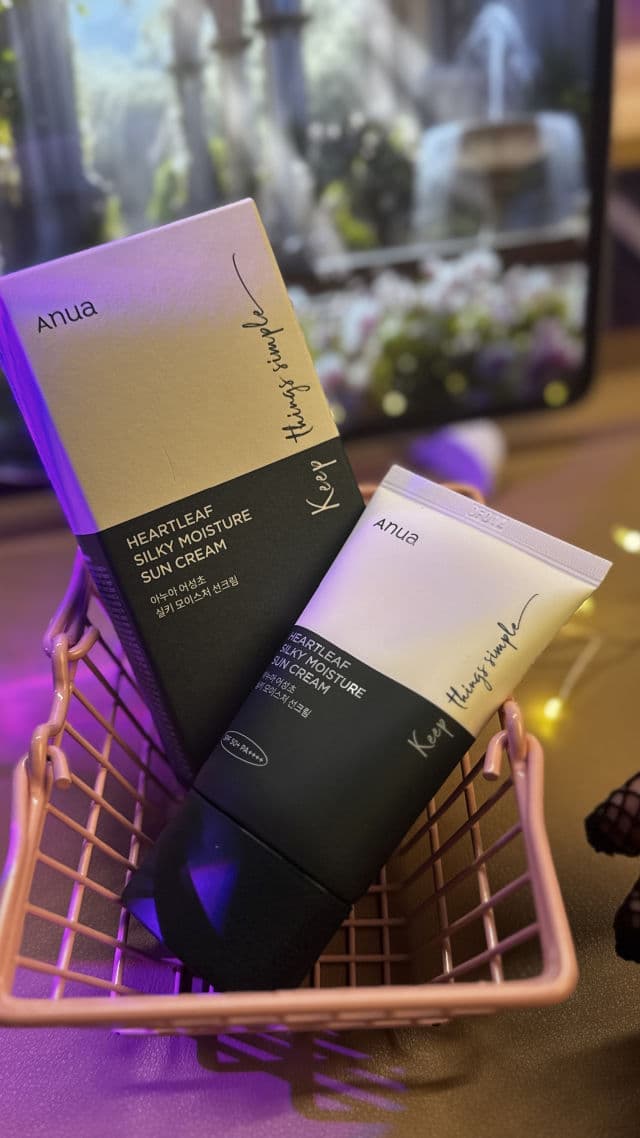 ANUA Heartleaf Silky Moisture Sun Cream SPF 50+ PA++++ review photo by luthffa
