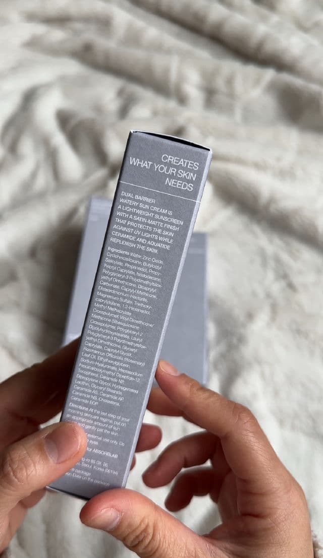 CELIMAX Dual Barrier Watery Sun Cream SPF 50+ PA++++ review photo by heart