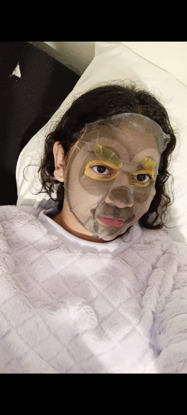 The Creme Shop Wake up, Skin! Raccoon Sheet Face Mask - Coconut Gel & Hyaluronic Acid review photo by zuly