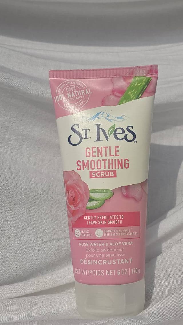 St. Ives Gentle Smoothing Rose Water and Aloe Vera Scrub review photo by filmedbyaisha