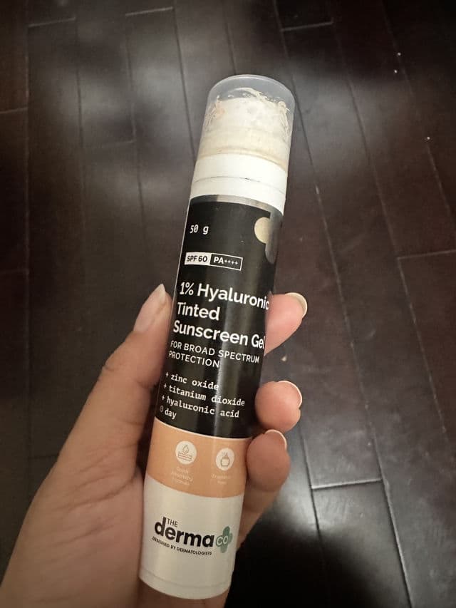 The Derma Co. 1% Hyaluronic Tinted Sunscreen Gel review photo by freebiesincanada