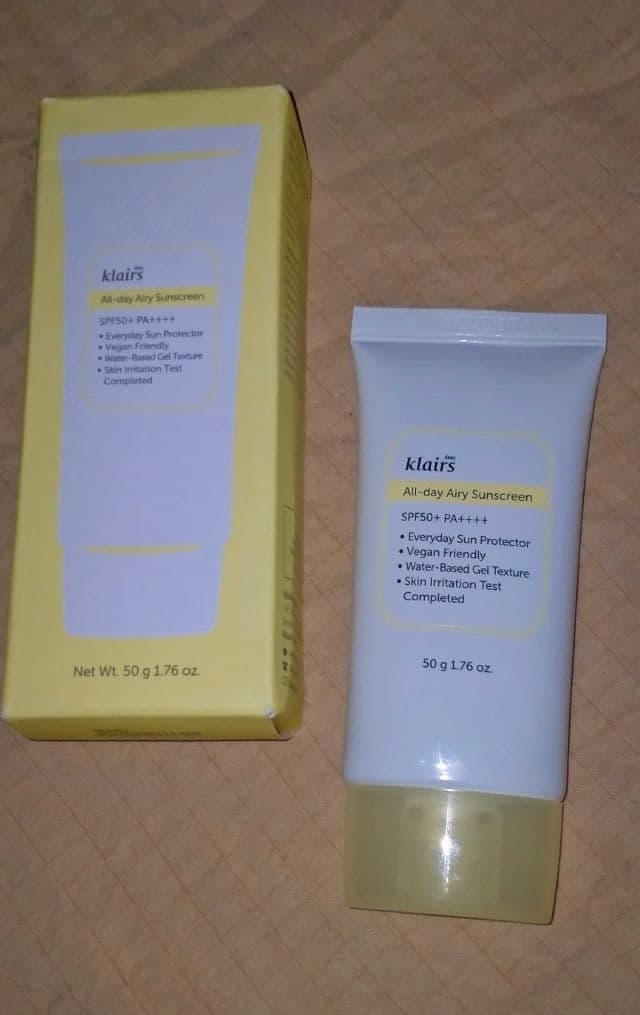 Dear, Klairs All-day Airy Sunscreen SPF50+ PA++++ review photo by Skyline