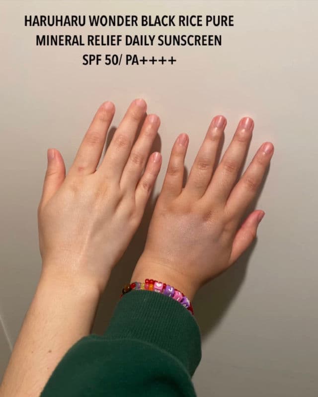 HaruHaru WONDER Black Rice Pure Mineral Relief Daily Sunscreen SPF50+/PA++++ review photo by MelissaKarey