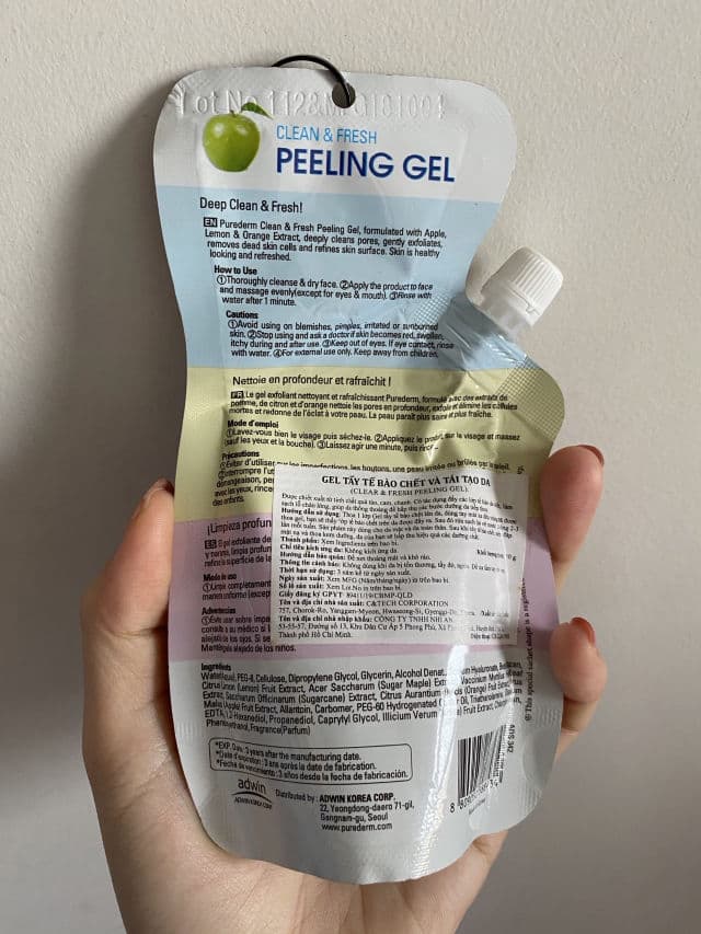 Purederm Clean & Fresh Peeling Gel Apple Spout  review photo by mindayne