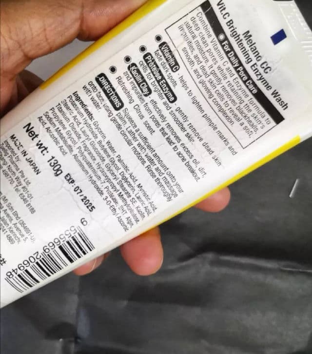 Melano CC Vitamin C Brightening Enzyme Face Wash review photo by zuemohamad