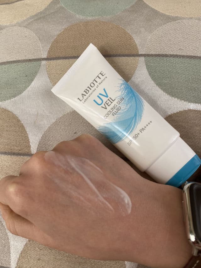 LABIOTTE UV Veil Cooling Sun Fluid SPF50+ PA++++  review photo by nurg