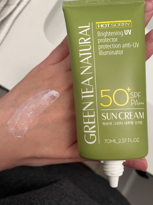 Hot Sorry Green Tea Natural Sun Cream SPF50+/ PA+++ review photo by esthicatq