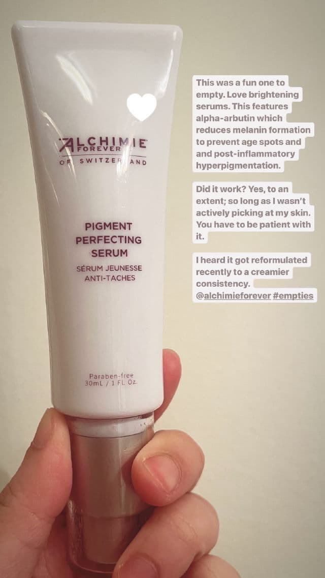 Alchimie Forever Pigment Lightening Serum review photo by esthicatq
