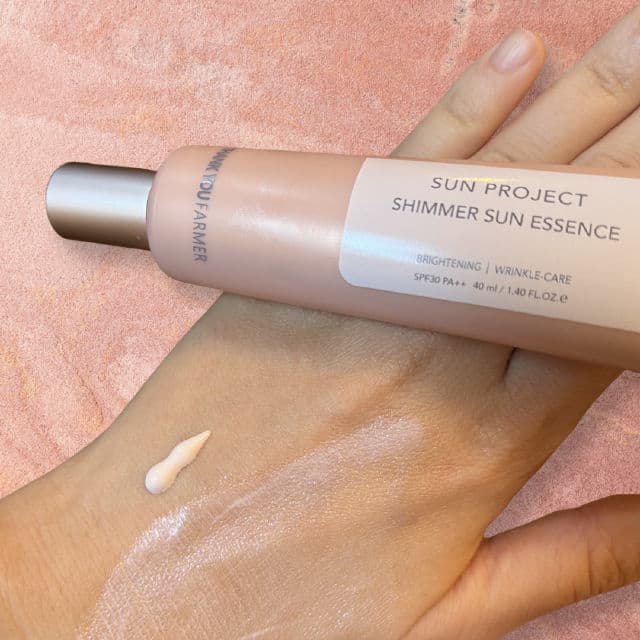 THANK YOU FARMER Sun Project Shimmer Sun Essence SPF30 PA++ review photo by esthicatq