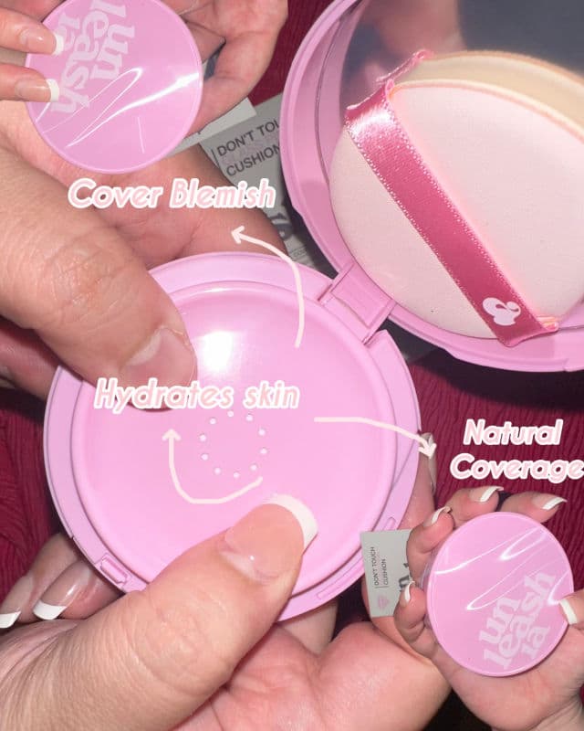 UNLEASHIA Don't Touch Glass Pink Cushion SPF50+ PA++++ review photo by Aimiiiiibaby